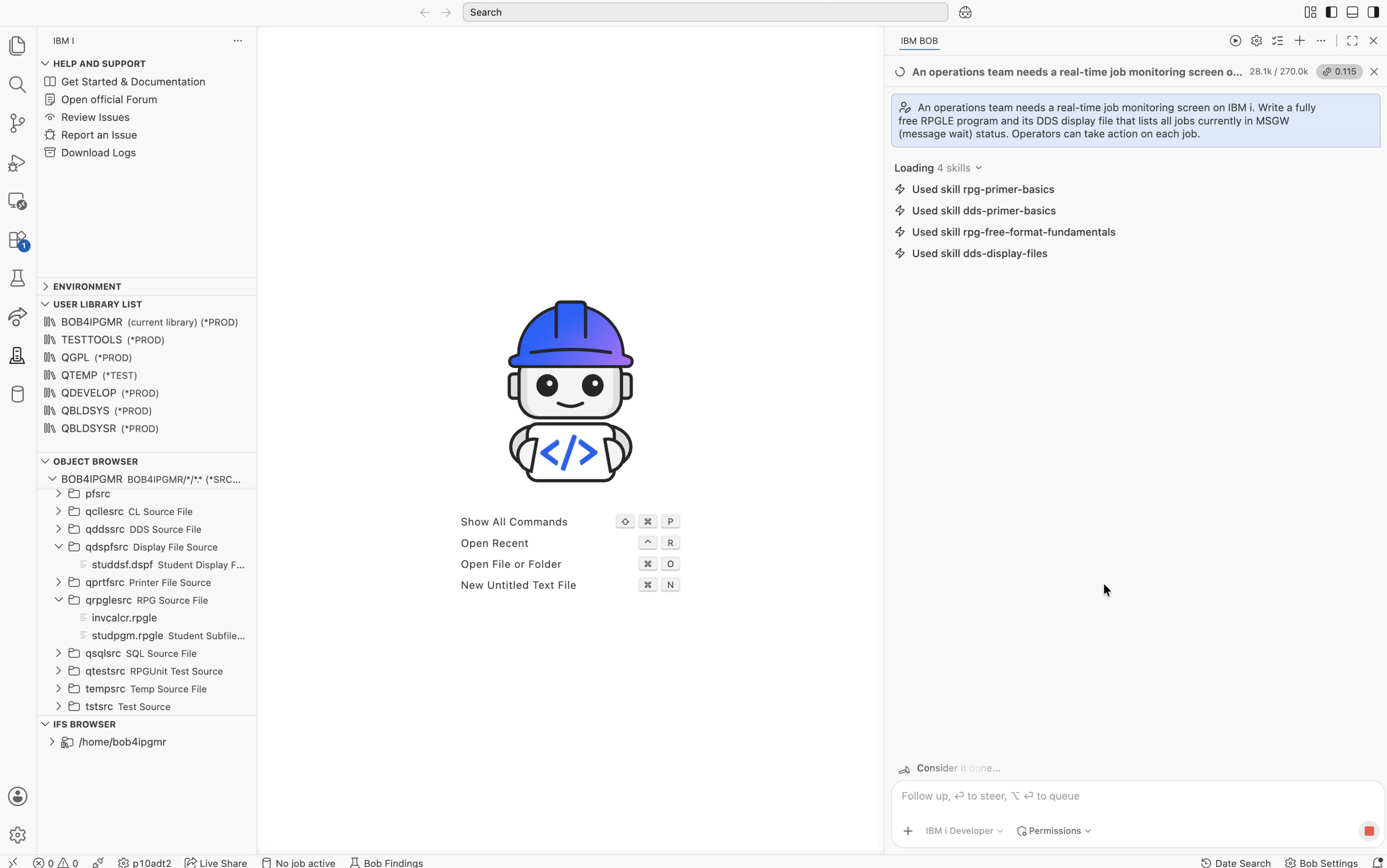 IBM i Developer Mode — Skills in Action